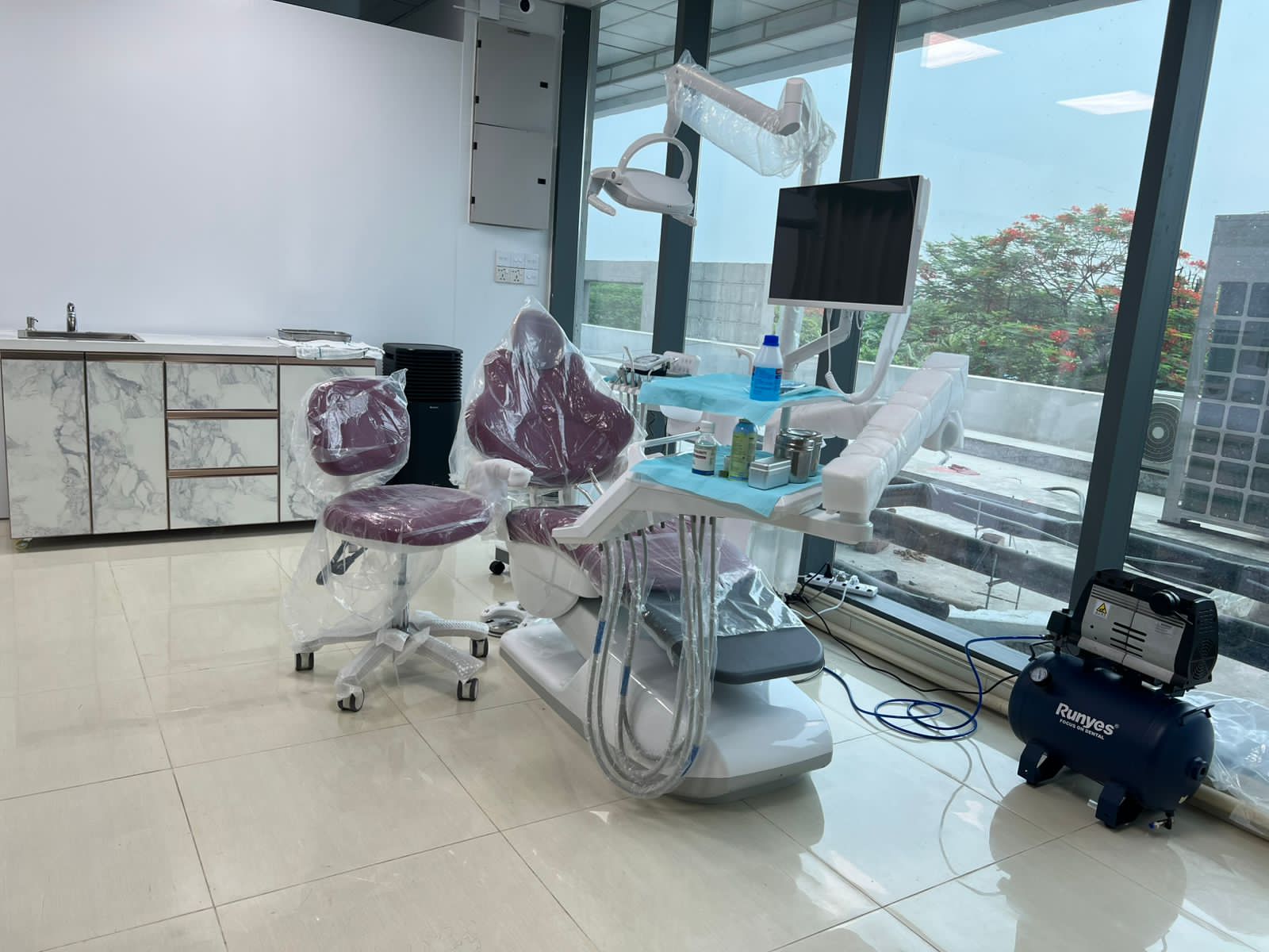 Photo of a patient chair in the dental office at Nova Dental Care